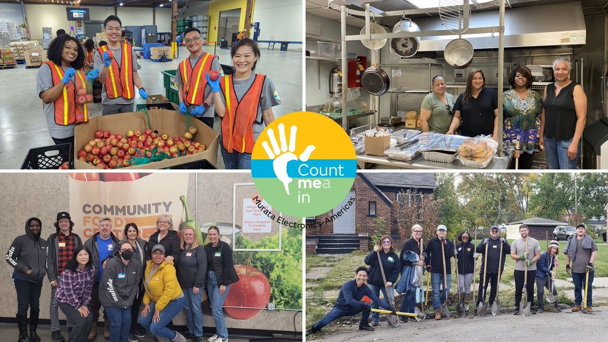 April is National Volunteer Month and today we recognize the incredible employees that make Murata’s volunteer initiative, Count mea in! a possibility. Thank you to our volunteers for your spirit and dedication. #Countmeain! #volunteer #NationalVolunteerMonth #Giveback