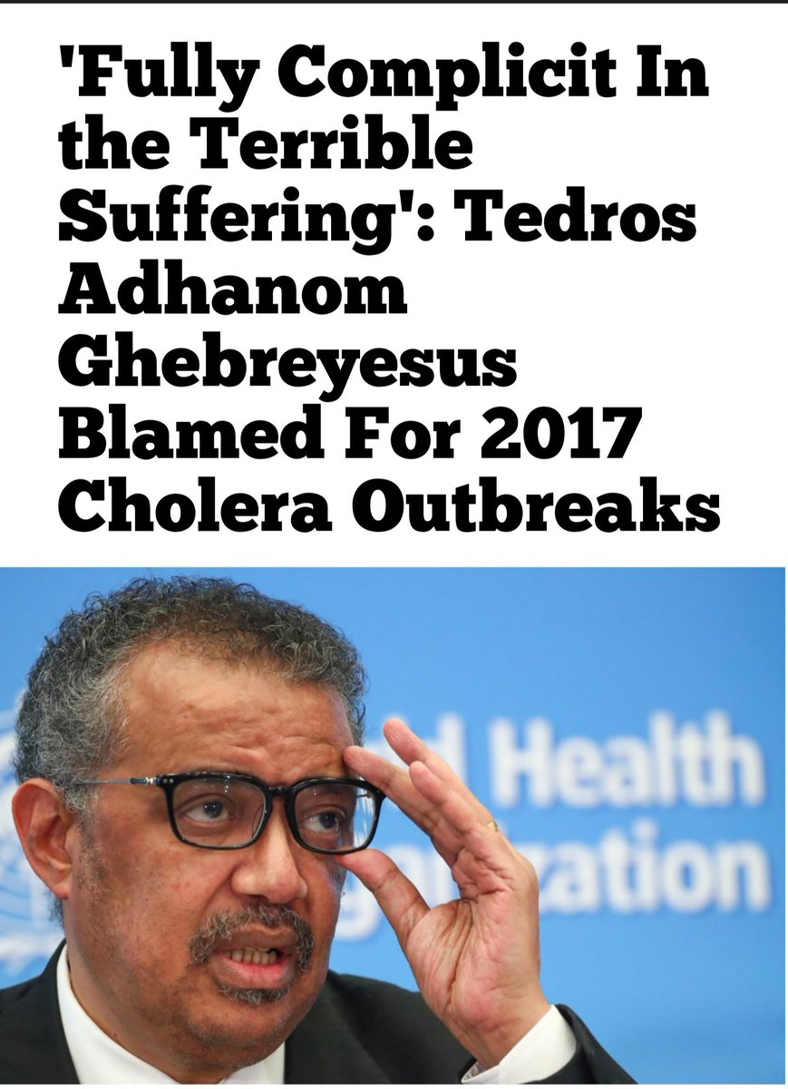 @DrTedros @UCAM_Global @WHO Is this for the Cholera outbreaks you helped get worse?