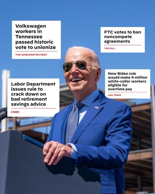 #VoteBlue #VoteBidenHarris #wtpBLUE WE THE PEOPLE   President Biden is the most pro-worker and pro-union president this country has ever had. He knows that Wall Street didn't build this country, and the working class did. That is why should have his back because he has ours. Make…