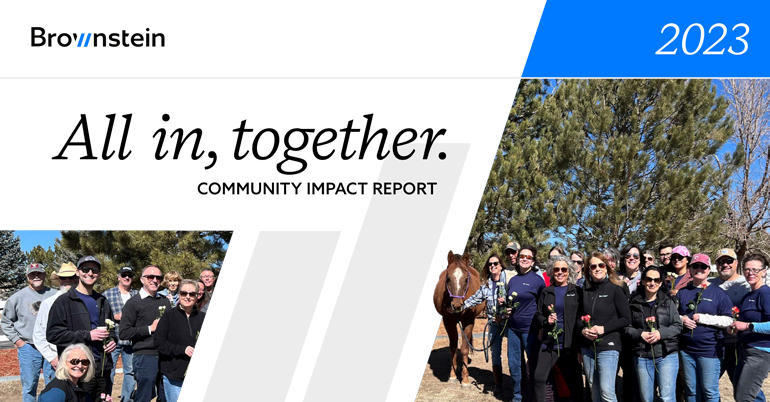 We’re proud to share our 2023 Community Report. In 2023, our firm remained committed to integrating pro bono work and community engagement, leveraging the passions and expertise of our employees to support the diverse communities we serve.  | tinyurl.com/2jbxubf6