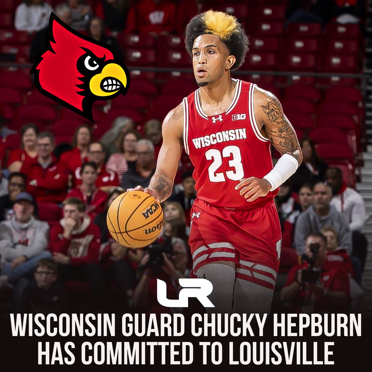 NEWS: Wisconsin transfer Chucky Hepburn has committed to Louisville and Pat Kelsey, he tells @LeagueRDY. Hepburn is a native of Omaha, Nebraska and has spent the last three seasons of his college career at Wisconsin. He averaged 9.2PPG, 3.9APG, 3.3RPG and 2.1SPG this season.