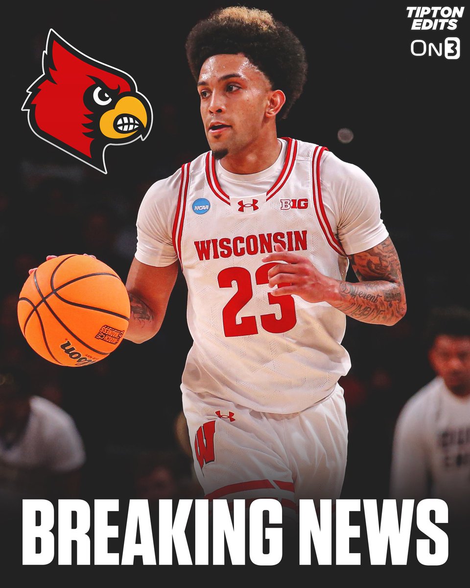 NEWS: Wisconsin transfer guard Chucky Hepburn has committed to Louisville, source tells @On3sports. The 6-2 junior averaged 9.2 points, 3.3 rebounds, and 3.9 assists per game this season. on3.com/college/louisv…