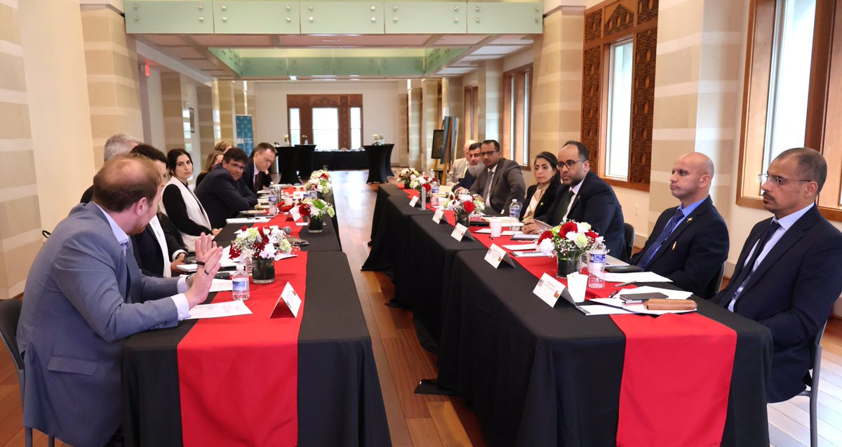 Sultan Qaboos Cultural Center hosted the Environmental Cooperation Meeting and Alternative Energy Meeting as part of the second round of the US-Oman Strategic Dialogue . #USOmanStrategicDialogue2024 #AlternativeEnergy #Environment @OmanEmbassyUSA