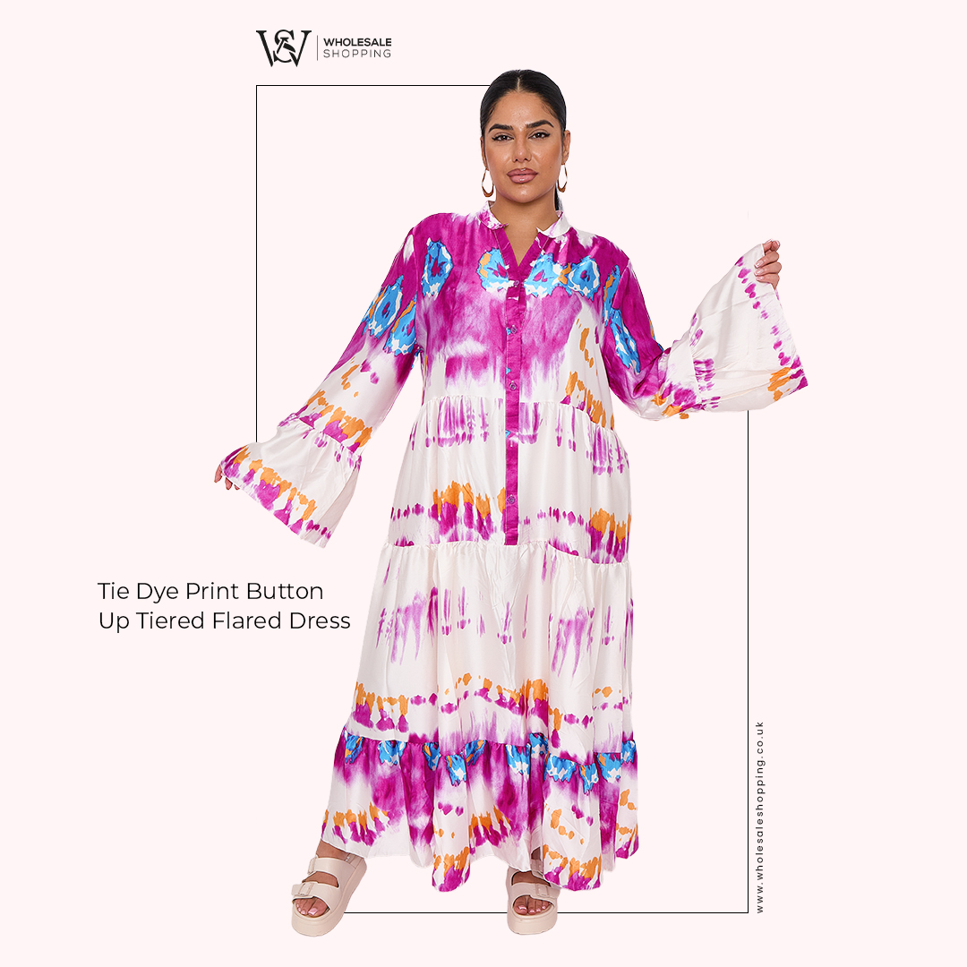 Elevate your summer wardrobe with our Tie Dye Print Button Up Tiered Flared Dress! 🌸 Perfect for those sunny days ahead. Available now at wholesale prices.

Click Now: rb.gy/ecbqde

#dress #tiedye #dresses #summerstyle #womendress #wholesaleuk #wholesaleshopping