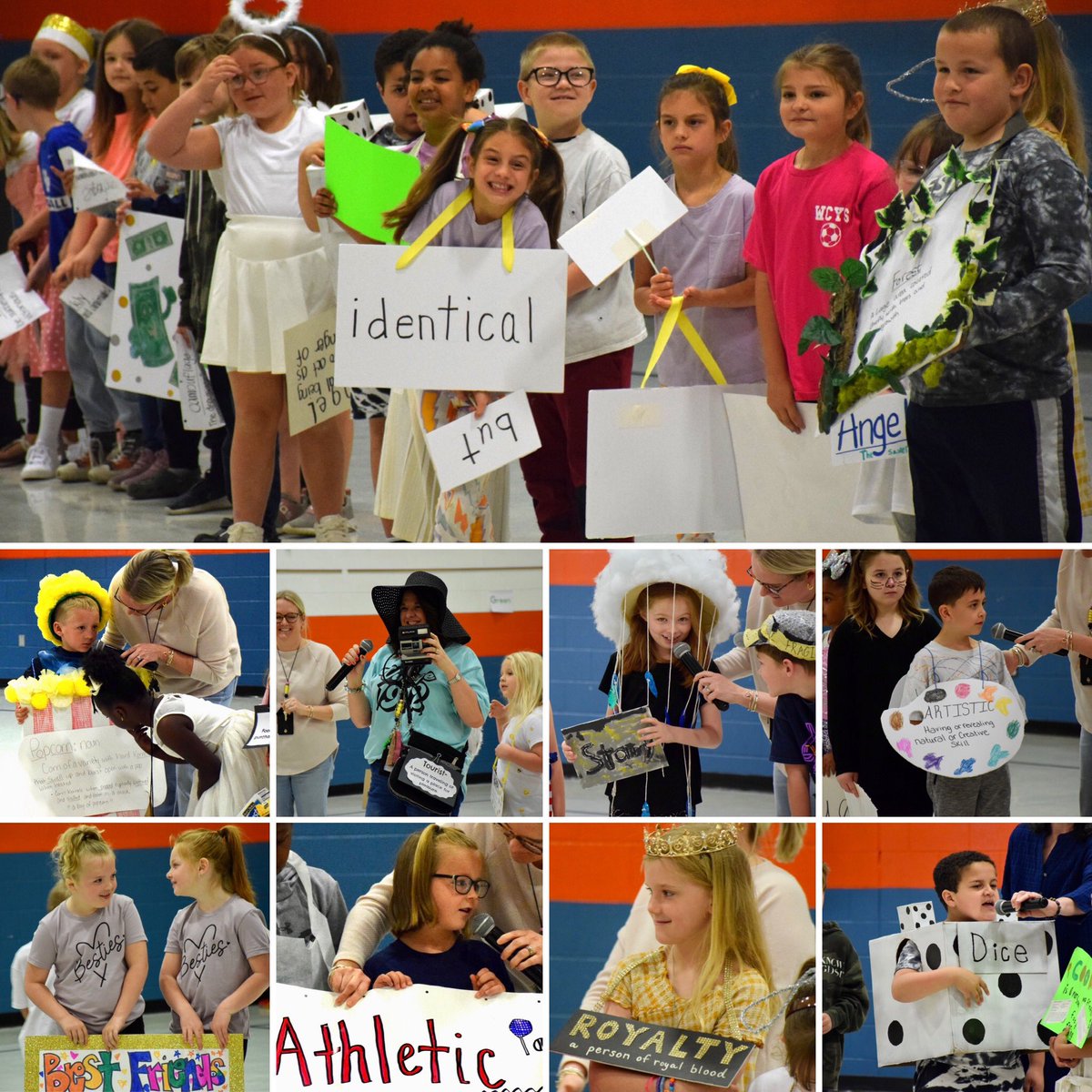 Morganfield Elem students are finding creative ways to teach each other new vocabulary! Today they held a Vocabulary Parade where each student shared an interesting term, definition, and a visual display or costume to illustrate the word. Lots of learning & fun! @UnionCoSchools