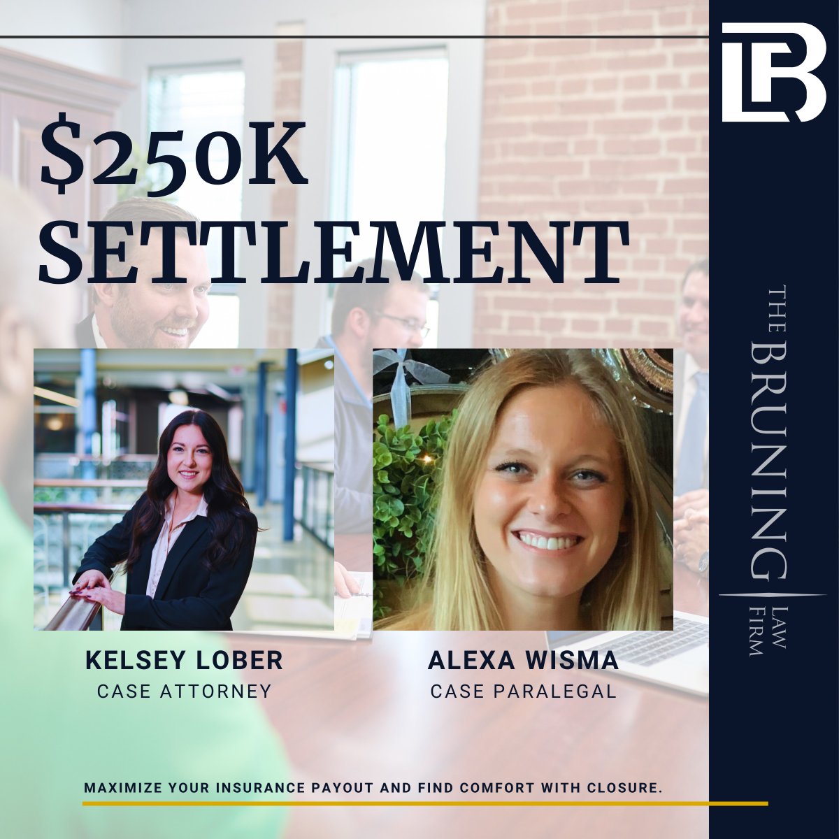 From a $38,000 offer to a $250,000 settlement! Attorney Kelsey Lober and Paralegal Alexa Wisma achieved an amazing settlement for a client who suffered serious injuries from being rear-ended.

#STLAttorneys #PersonalInjury