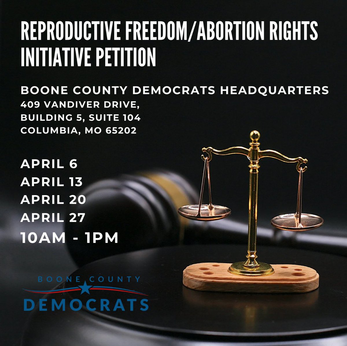 Drive Thru Reproductive Rights Initiative Petition Signing! Saturday 10am - 1pm  April 27 or come on inside our office 10am-1pm  to put abortion rights on the ballot this year! Help us reach our goal before the deadline at the start of May!