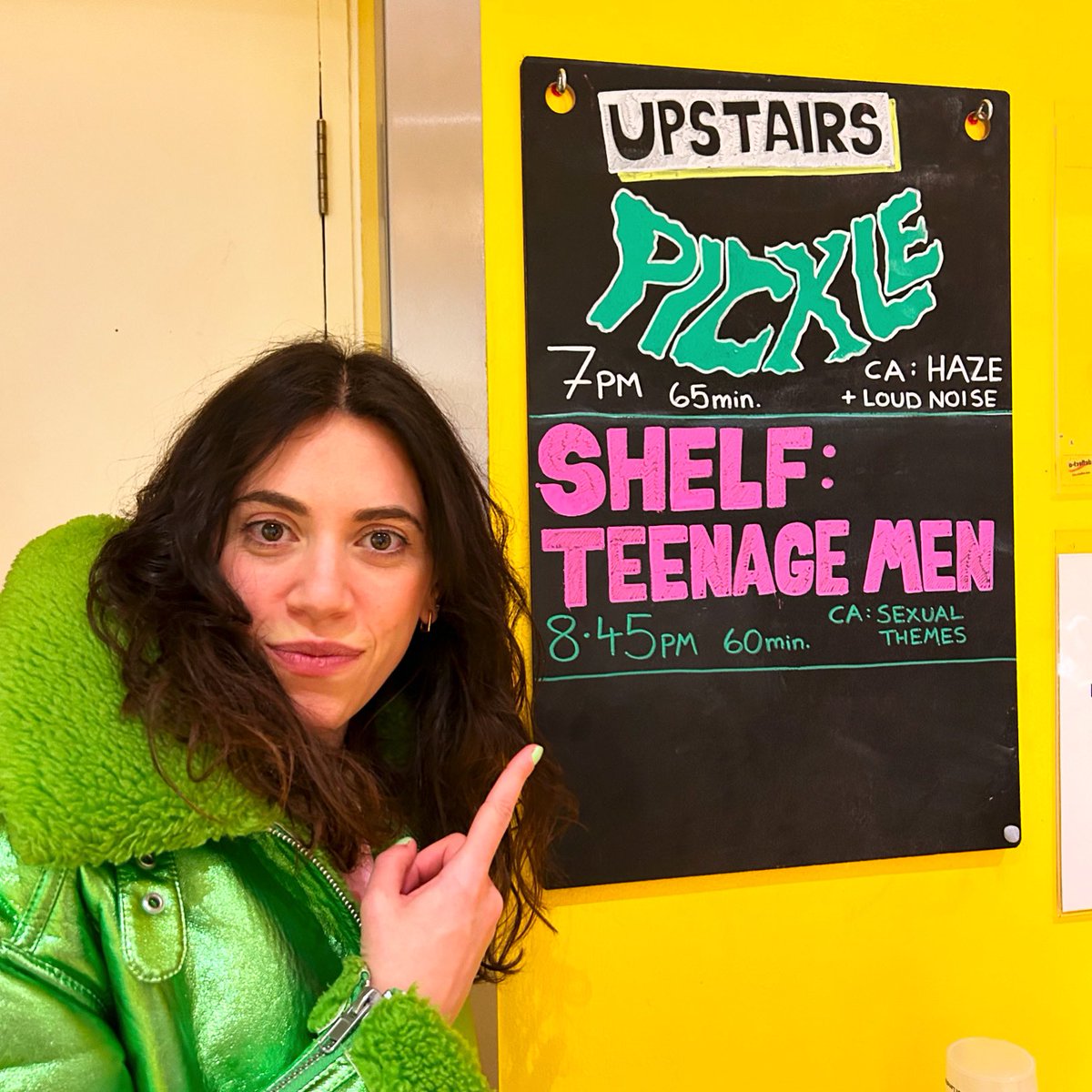 Last few performances of PICKLE coming up! And we’re fully 100% sold out babyyyy 🥒

Did you know you can also catch another show after us at <a href="/sohotheatre/">Soho Theatre</a> - double bill anyone?! <a href="/shelfcomedy/">Shelf</a>