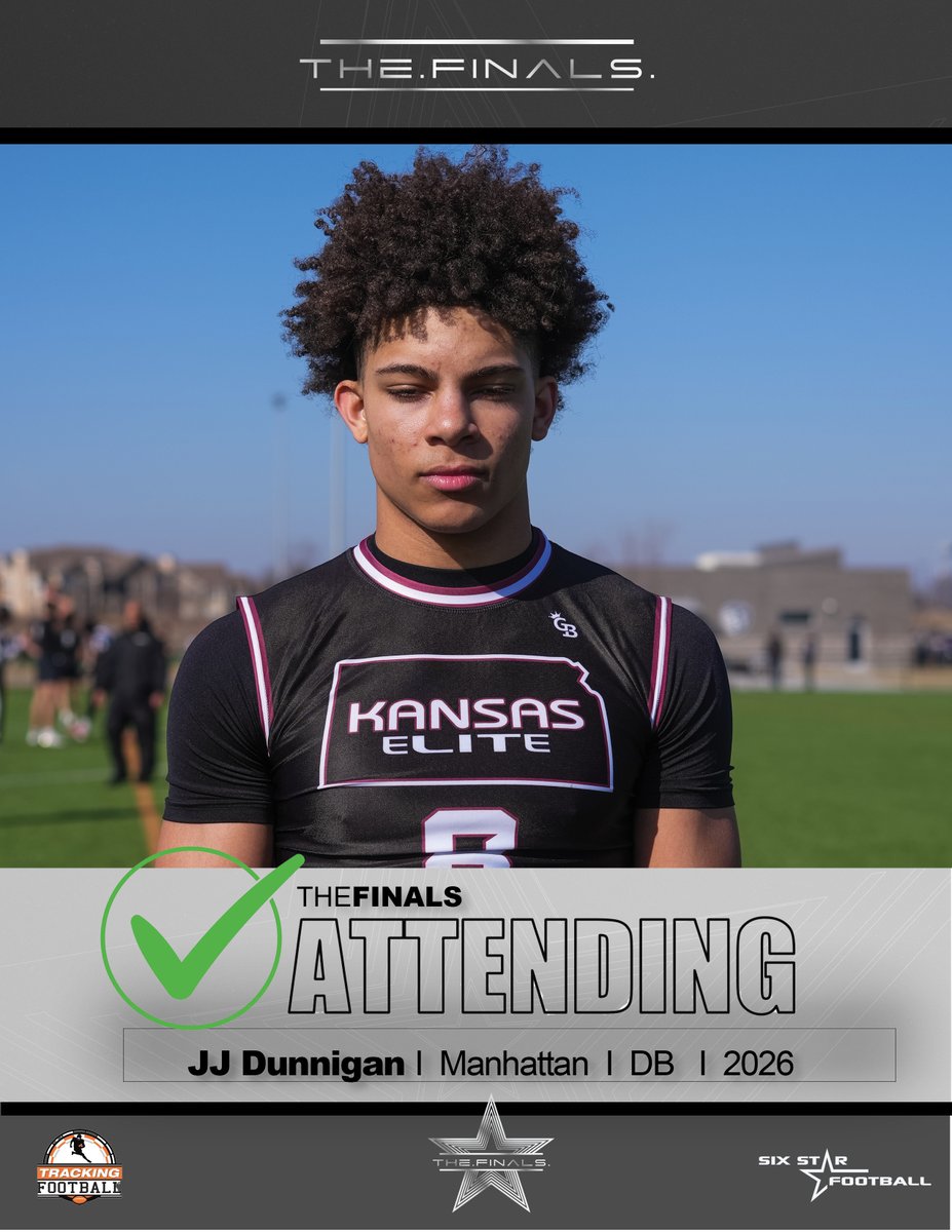 TheFINALS | JJ Dunnigan 6’2, 190 | DB | 2026 | Manhattan (KS) ⭐ Excited to announce rising prospect JJ Dunnigan will be attending the TheFINALS! ⭐ Big time prospect holds D1 offers from Colorado State 📆May 25 📍Ray-Pec (KC) #TheFINALS I @jj_dunniganjr I