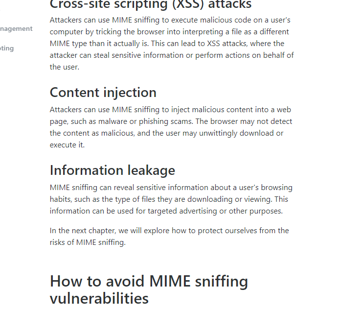Mime Sniffing