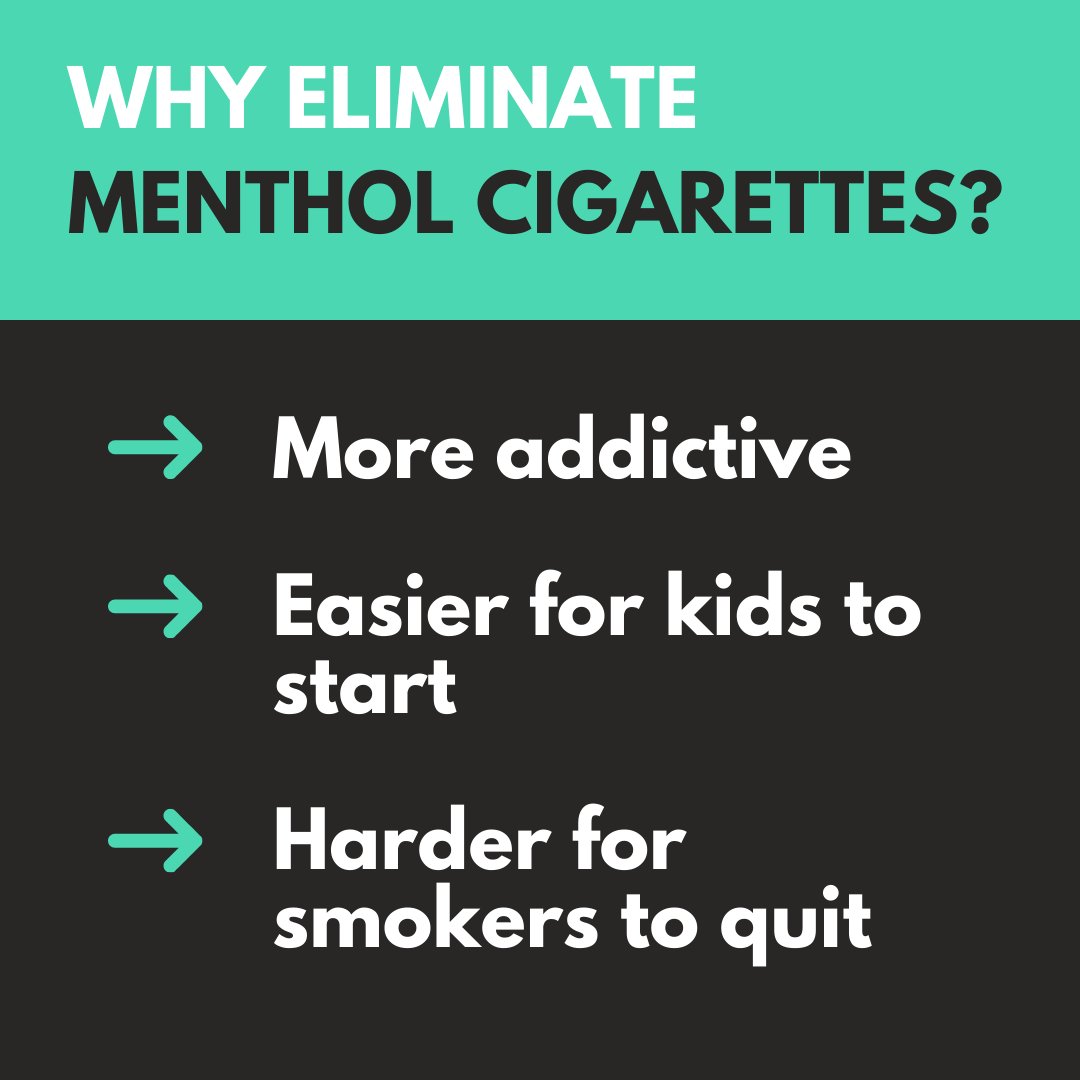Menthol cigarettes make it easier to start smoking and harder to quit. Ending the sale of menthol tobacco products is about holding Big Tobacco accountable, not penalizing the individuals addicted to their deadly products. #mnleg #KeepLungsLoud #FlavorsHookKidsMN