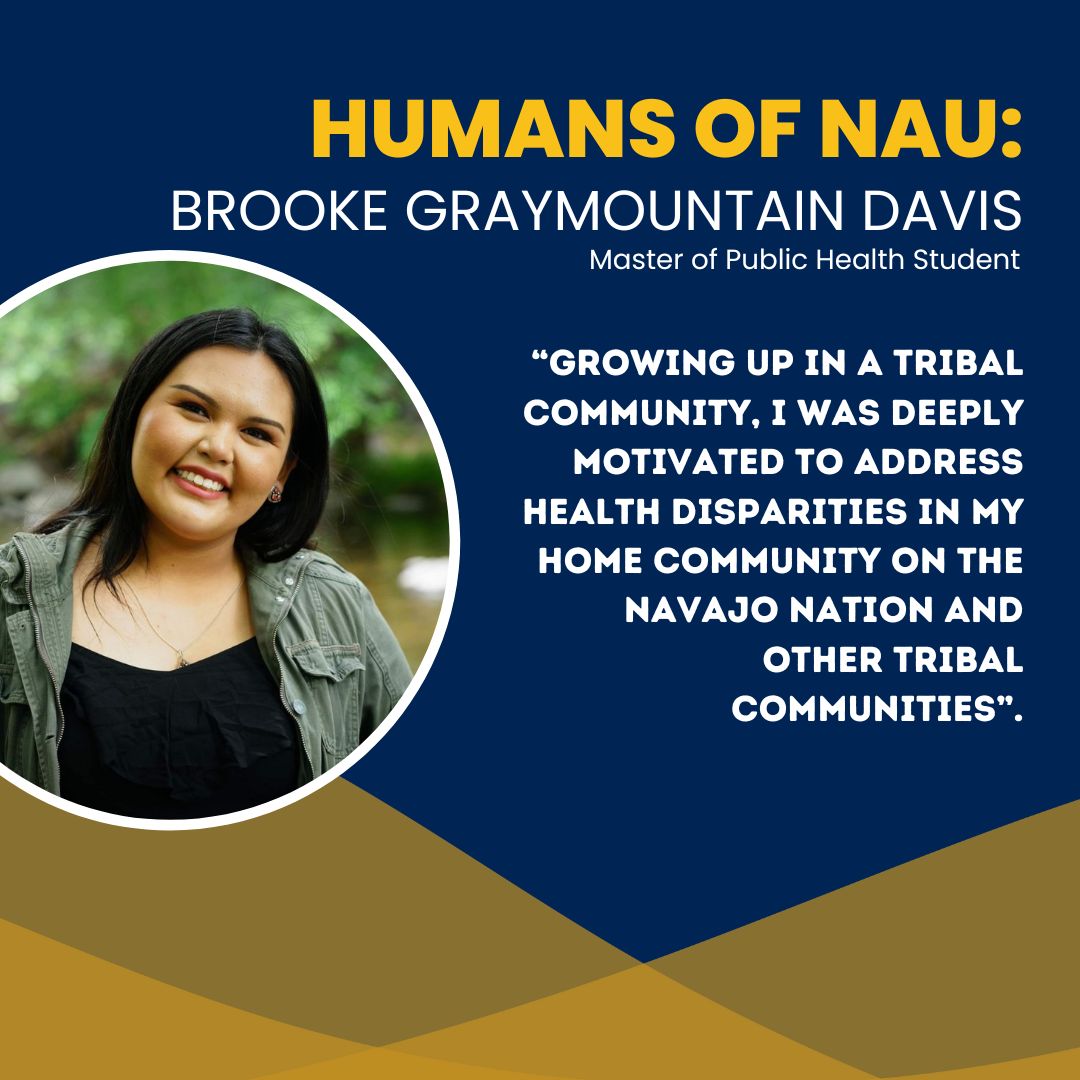 NAU's tweet photo. #HumansofNAU
Meet Brooke Graymountain Davis ππΌ
How this MPH student hopes to make her impact in tribal communities through policymaking and advocacyβ‘οΈ https://t.co/jjDPf6GLZ0 https://t.co/UIYUd9Fgfz