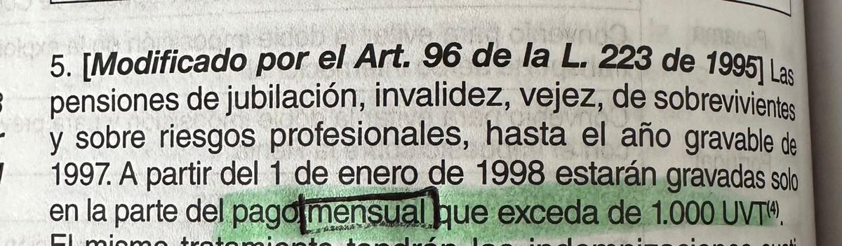 Están metiendo una reforma tributaria con la pensional. PENSIONADOS van a pagar RENTA. Ojo con esto: La reforma aprobada en el senado, dice en el artículo 85 (tratamiento tributario), suprimen un elemento fundamental que está en el art. 206 del Estatuto Tributario, la palabra…