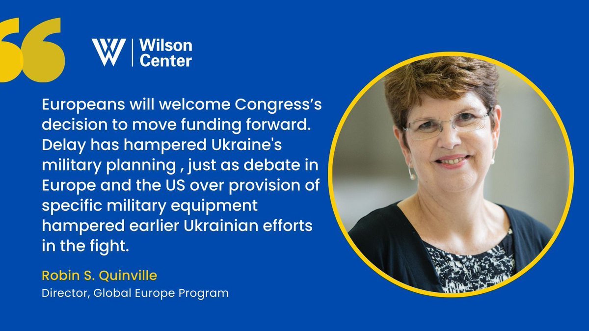 As US aid to #Ukraine received approval in Congress, @TheWilsonCenter experts provide their analysis and reactions. Read the full analysis ▶️ bit.ly/3vWRmeS @RQuinville