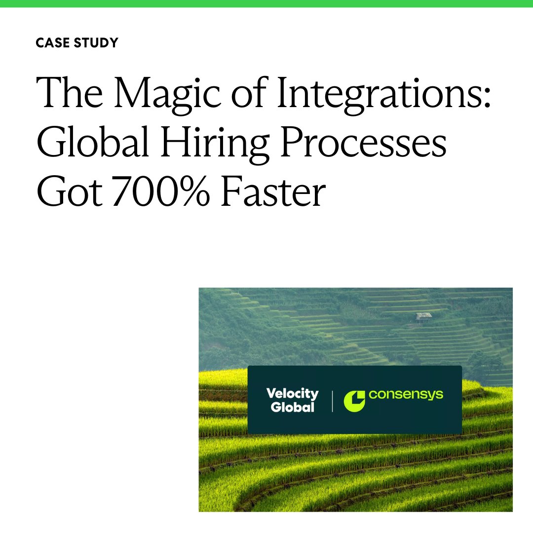 Hiring, managing, and paying across borders is complex, time-consuming and full of potential compliance pitfalls. See how we partnered with Consensys to implement a Greenhouse integration that took their hiring process to the next level. Read more 👇 bit.ly/3xS7zmd