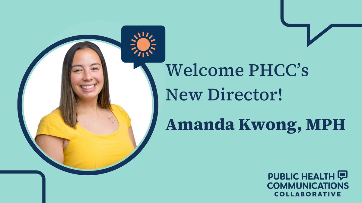 🎉Please welcome Amanda Kwong, MPH, as PHCC’s first Director! Amanda brings years of experience with fully integrated multimedia comms campaigns and a passion for #PublicHealth. She will moderate our next webinar. Meet her there! us06web.zoom.us/webinar/regist…