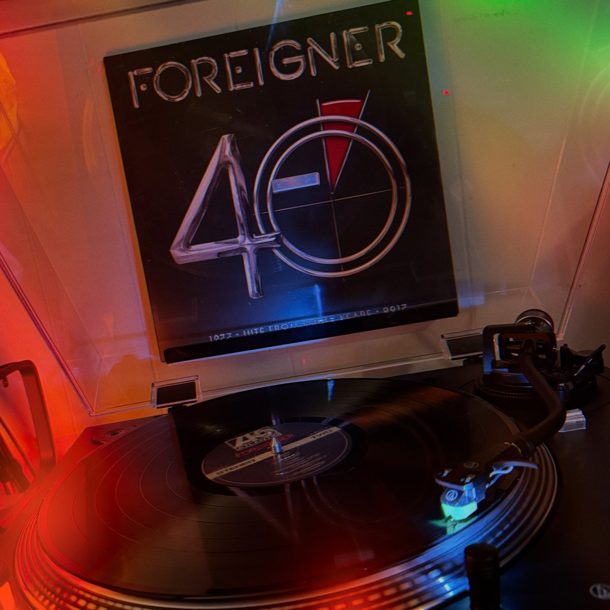 dfestini's tweet photo. In honor of the long #overdue induction of @ForeignerMusic into the @rockhall todayās #WFHSoundtrack is the Foreigner 40 compilation!! #turnitwayup š„ @USAudioTechnica @Rhino_Records https://t.co/3NEtZXVDnl