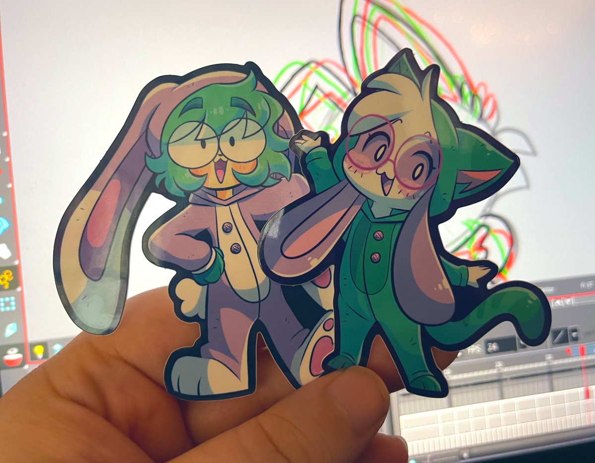 Stickers @kovox and I will have available at cons!! Thank you @Lumineary_Arts for the art!