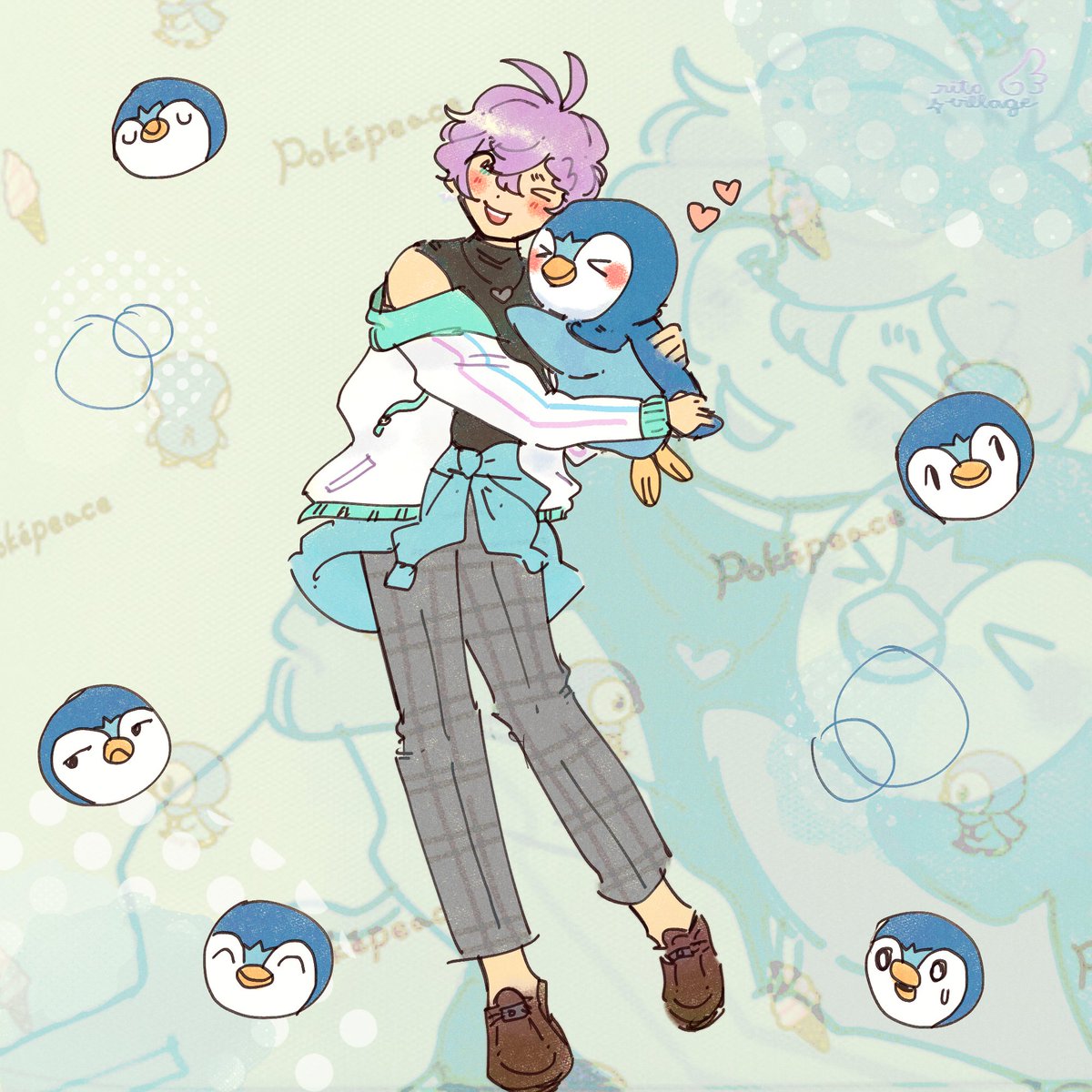 i love you piplup!! 🫧🐧
#世界ペンギンの日 
#WorldPenguinDay