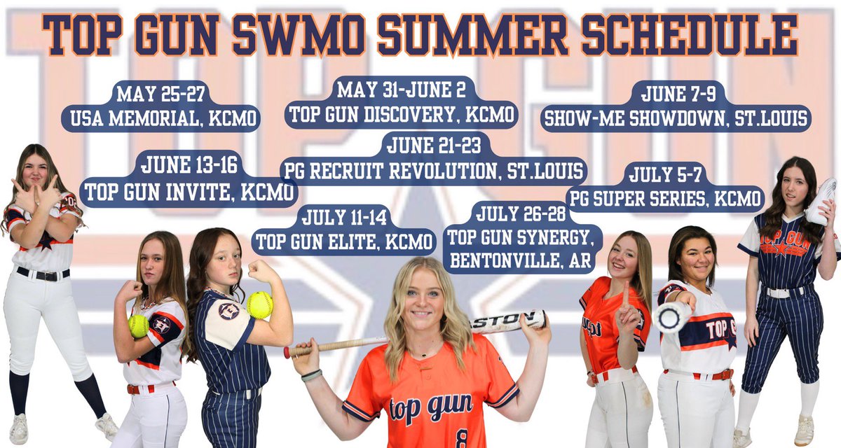 Travel ball is finally here! I’m so excited, here’s the schedule!