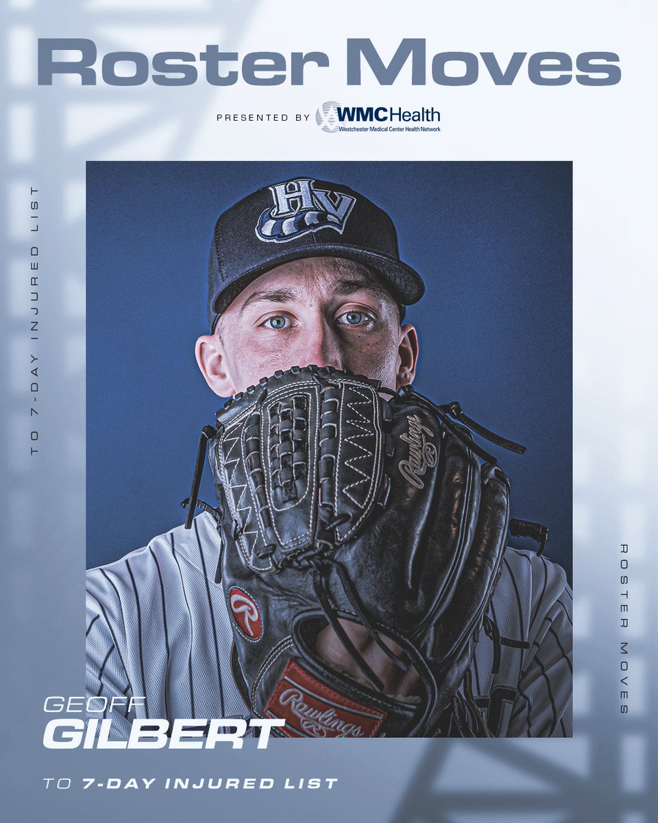 The New York Yankees have announced the following roster moves affecting the Hudson Valley Renegades: TO IL: LHP Geoff Gilbert placed on the 7-day Injured List. This move is presented by @WestchesterMed