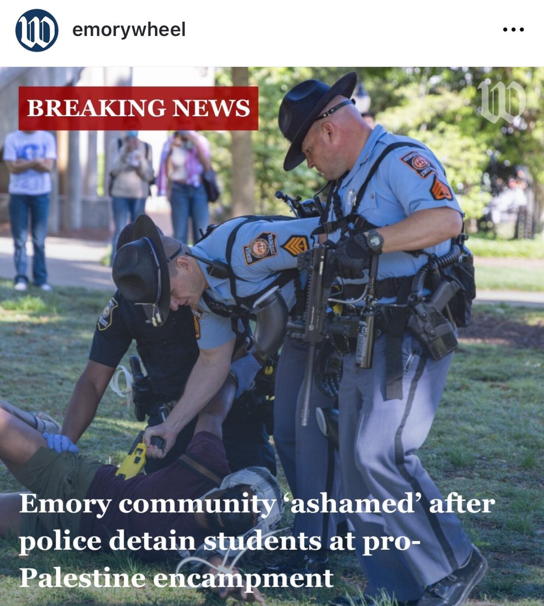 Carter Brzezinski (@sp3intermediate) on Twitter photo No better way to celebrate graduation season than police brutality on peaceful students and professors. Nice work <a href="/EmoryUniversity/">Emory University</a> @gregfenves! No better way to celebrate graduation season than police brutality on peaceful students and professors. Nice work <a href="/EmoryUniversity/">Emory University</a> @gregfenves!