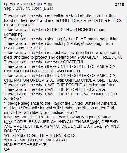 Pledging your allegiance to mankind #QAnon #dontgetmuzzled #freedom #FreedomInternet #nomorewars #nowars #NoNGOs