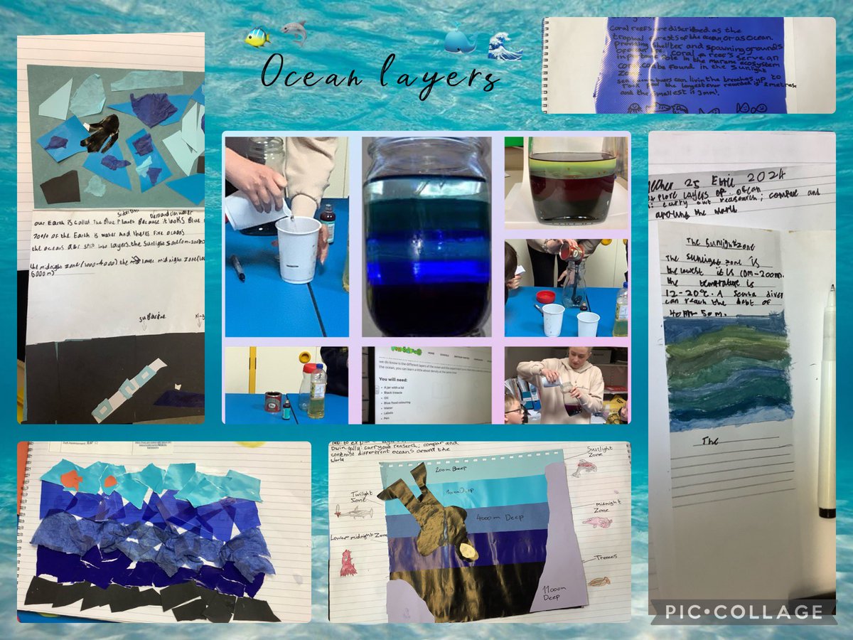 Dosbarth 8 thoroughly enjoyed researching layers of the ocean today. We even used treacle, water, oil and food colouring in a jar to see a visual representation of how our oceans look beneath the surface. Ardderchog blant 👏🏻🌟 @mrsnunderwood95 @garntegprimary
