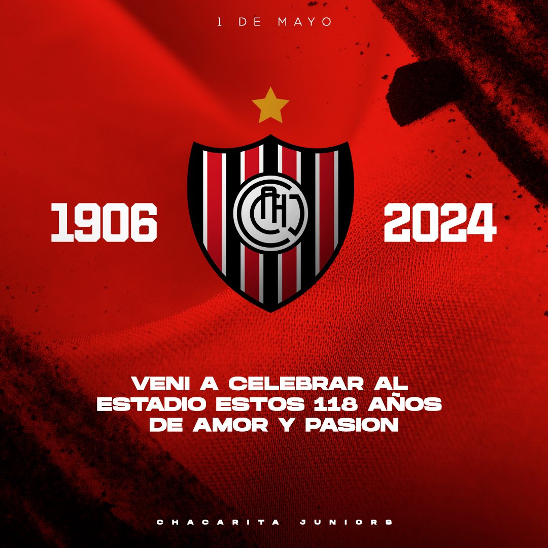 VENÍ A CELEBRAR 118 AÑOS DE AMOR Y PASIÓN ❤️🇾🇪

El próximo miércoles 1 de Mayo celebramos en nuestro Estadio un nuevo aniversario siendo esta la única fiesta oficial que realiza la institución.