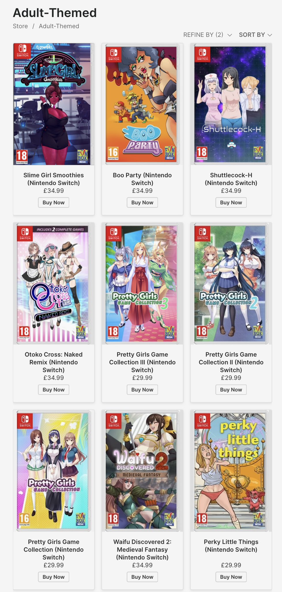 Nintendo switch adult games discount