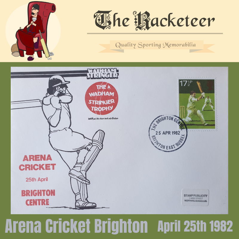 Innovation in #Cricket didn't (apparently) start with  #thehundred - #OnThisDay in 1982, and an indoor 7-a-side tourney was on offer at #Brighton - @EssexCricket @KentCricket @hantscricket and @SussexCCC battled it out

#cricketstamps 

the-racketeer.co.uk/stamps--covers…