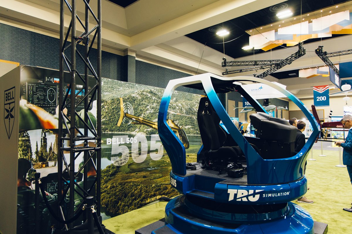 BellFlight's tweet photo. What's it like flying the Bell 505? Check out Bell's 505 Simulator at @Army_Aviation #24summit booth #101.
#Bell505IERW #Bell505 #TruSimulation https://t.co/DMS0q62dFX