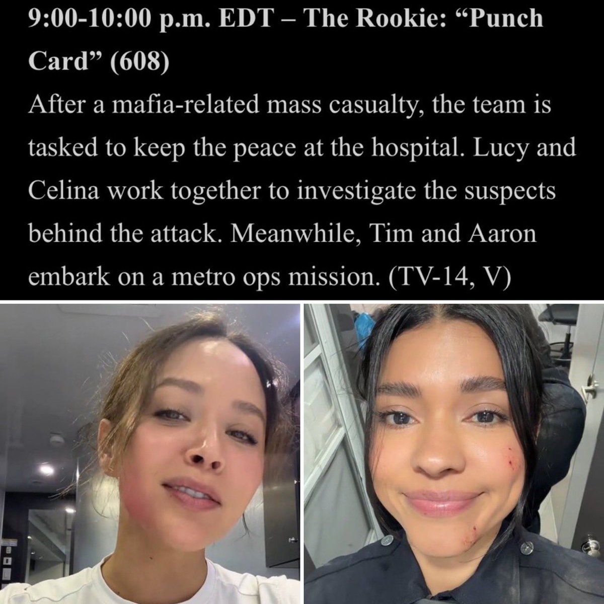 Ahhhhh so Lucy and Celina fight a mafia boss!!!!!! I’m so hyped for this now !!!! This is going to be such a badass episode!!!😆😆 #TheRookie #Chenford