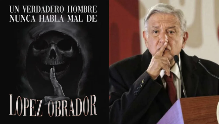 #Nacional
Iglesia critica figura de la #SantaMuerte tras imagen que apoya al presidente #LopezObrador.