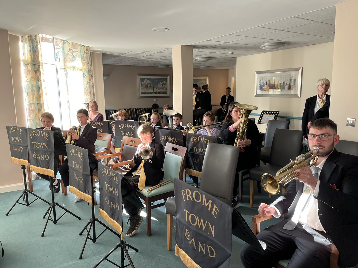 Playing our first concert of the year <a href="/FromeNubNews/">FromeNubNews</a> Keyford Heights #frome #brass