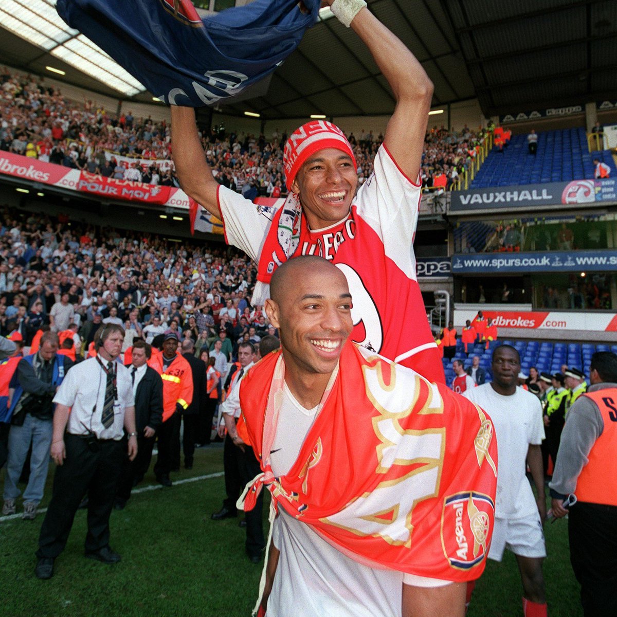 Thierry Henry: “When we won the league at Tottenham, they came back 2-2 in the last minute of the game & they’re celebrating, because they’re happy to draw against us, obviously.” “I remember saying to Mauricio Tarricco, ‘Do you realise we only need a point to be Champions?’.