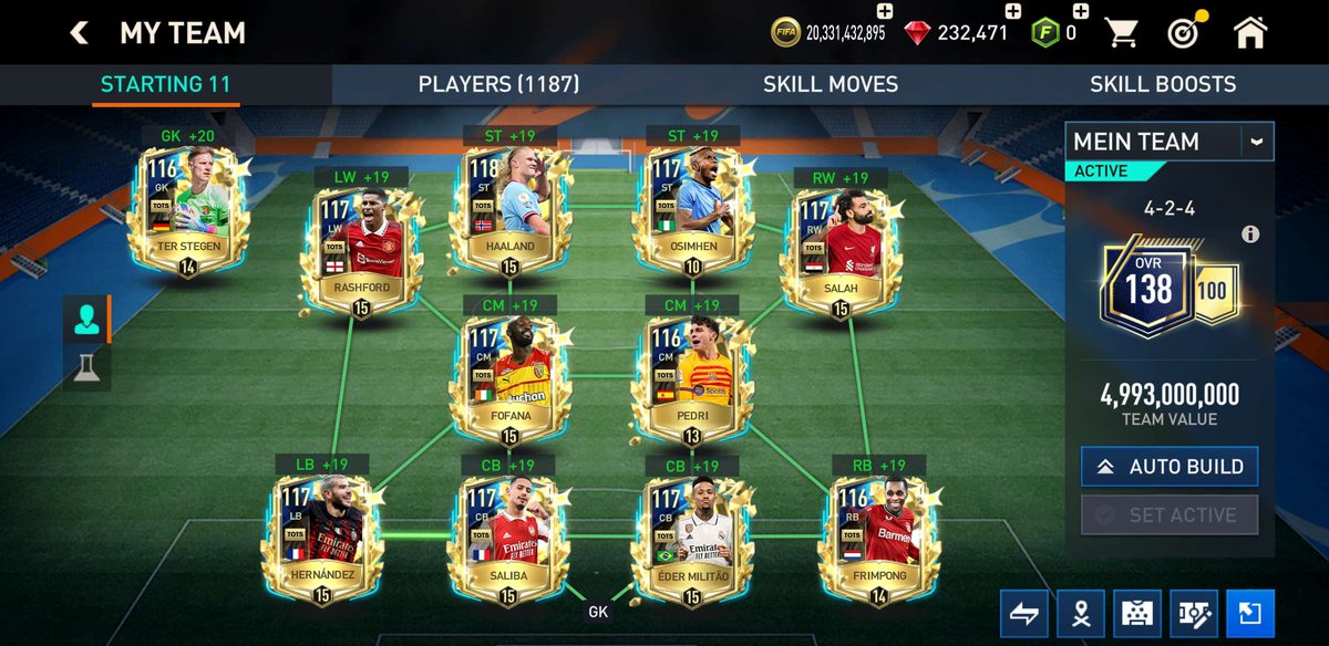 Will they mess it up again???🤔😅 Who's waiting for another possible #TOTS #BUG?!?🚨 Do it like Doshi... 😉 My full free #UTOTS team from last season after some clever moves and being there at the right moment!!! ✌️ #FCMobile @newcomerFM @Nakata767 @fcmobileenews @Jacobek08