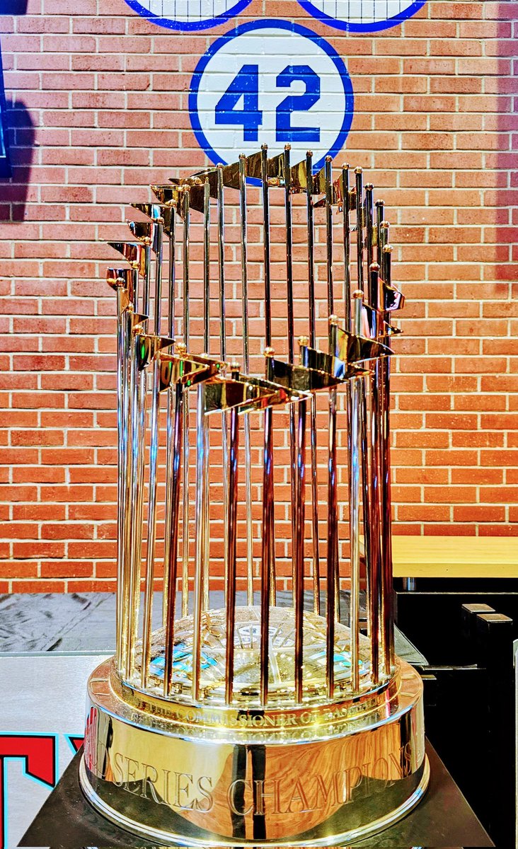 It's not every day you get to get up close to the World Series Trophy