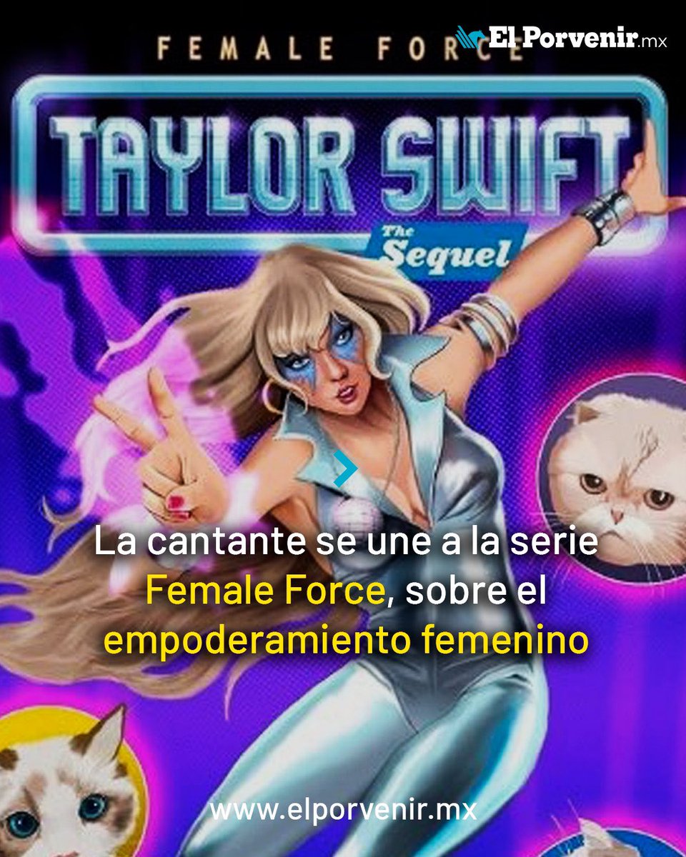 PorvenirMx's tweet photo. 🎤 #Escena I La cantante Taylor Swift protagoniza el más reciente cómic de la serie Female Force, la cual aborda la vida y los retos que algunas de las artistas más influyentes de la actualidad. 

Con ello, Swift se une a intérpretes como Shakira, Beyoncé, Dolly Parton, entre otras.
