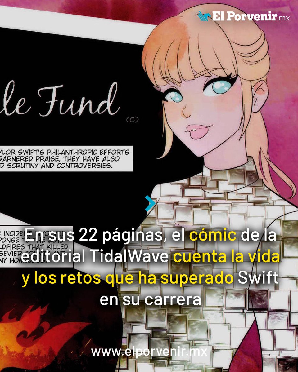 PorvenirMx's tweet photo. 🎤 #Escena I La cantante Taylor Swift protagoniza el más reciente cómic de la serie Female Force, la cual aborda la vida y los retos que algunas de las artistas más influyentes de la actualidad. 

Con ello, Swift se une a intérpretes como Shakira, Beyoncé, Dolly Parton, entre otras.