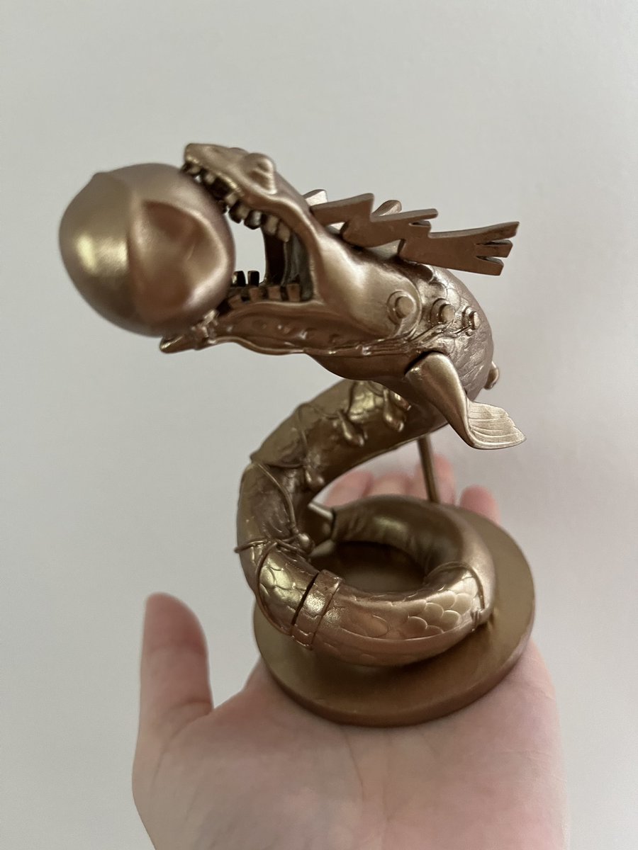 Vicvillon's tweet image. Hey! this lovely Bronze Horrorboros statue needs to find a home! that COULD be YOU!
RULES TO ENTER (more below):
- follow @casting_studio_ + me
- 1 like = 1 entry
- 1 rt = extra entry
- 1 additional entry via a Google Form in my Saturday Salmon Run stream -starts mid afternoon ET