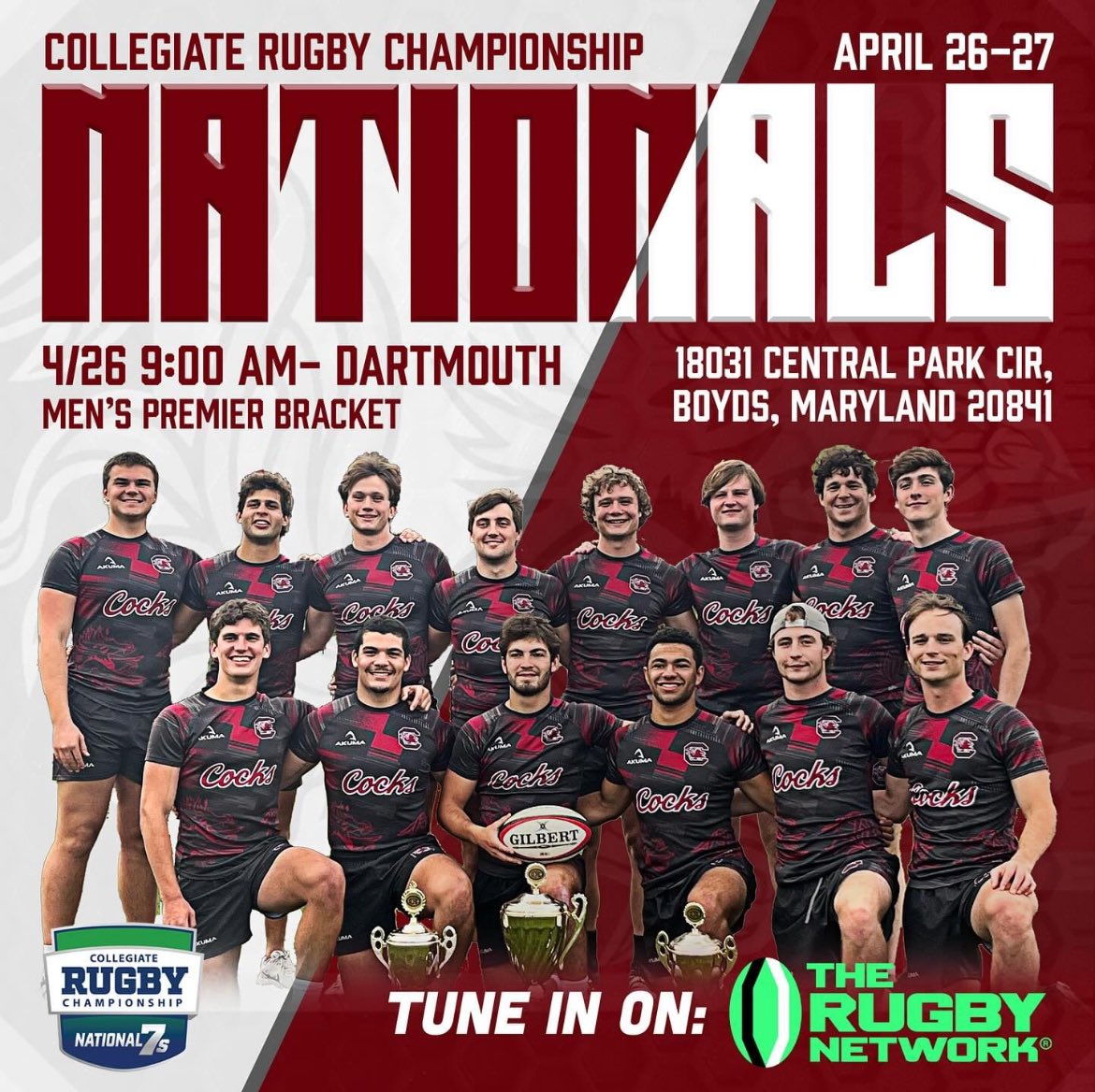 Tune into the Rugby Network this Friday at 9am for our matchup against Dartmouth! 
#nationalchampionship #rugby