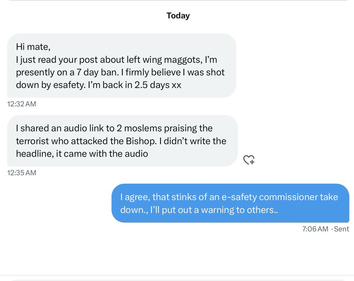 I was contacted by one of my followers who is in X Gulag for sharing unsavoury truths. Be mindful, Albo’s E-Safety Mol & her minders are on the prowl.