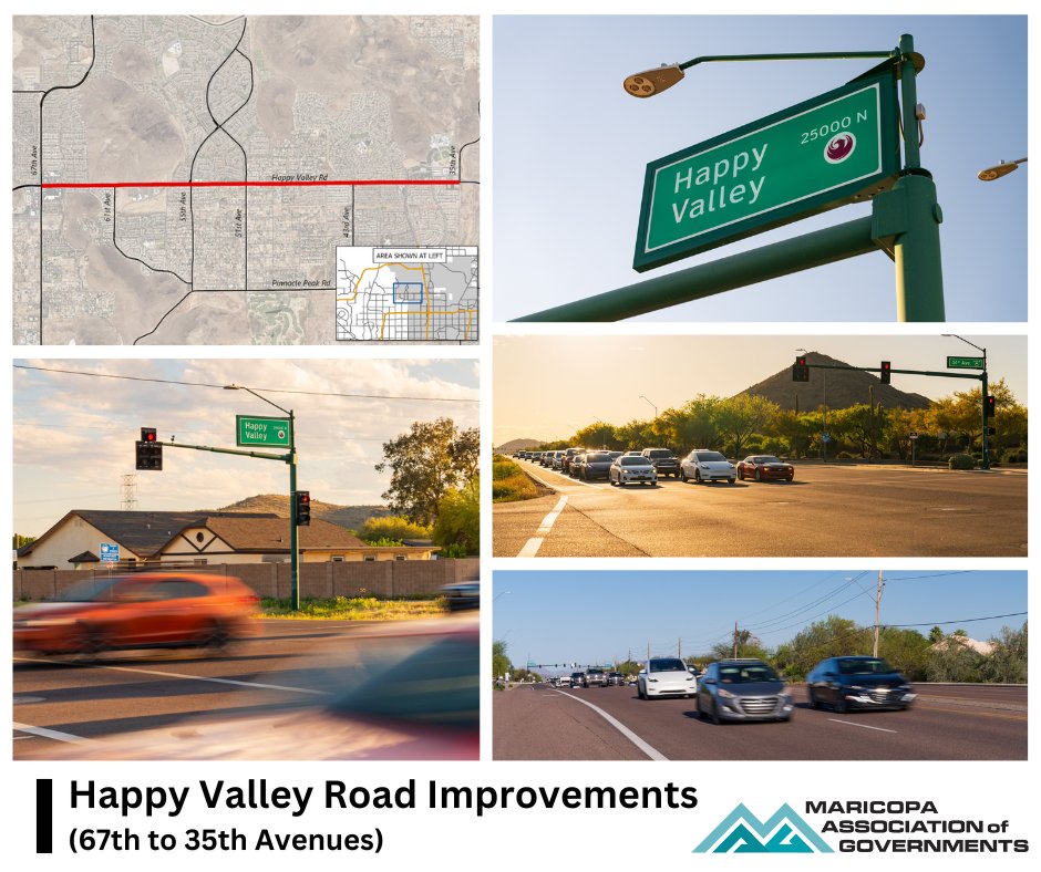 For nearly 20 years, #Prop400 has been helping make our local roads safer and more reliable. Happy Valley Road is a major arterial roadway that connects commuters to Interstate 17. Get ready for an upcoming modernization this fall from 35th to 67th avenues thanks to #Prop400.