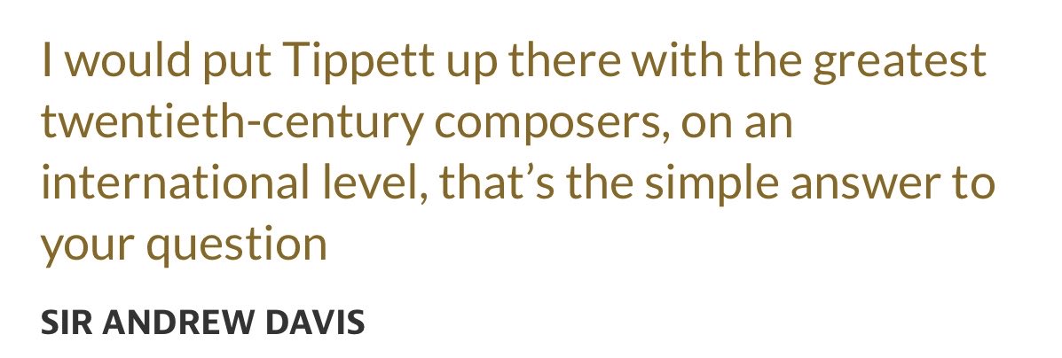 Andrew Davis on Michael Tippett…