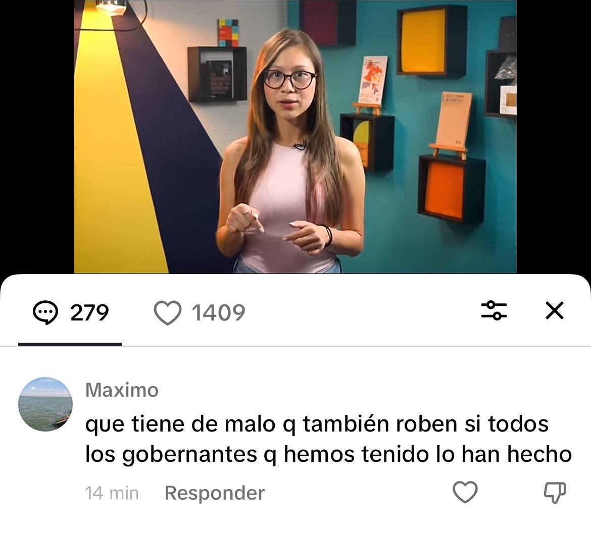 Nos dejan este comentario en el TikTok de El Faro a un video donde contamos toda la info que esconde el gobierno de Bukele: