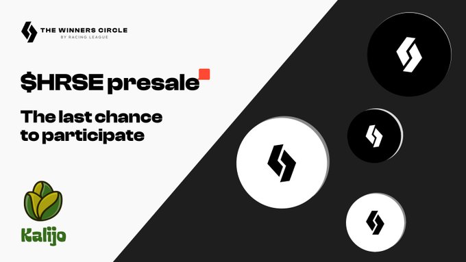 📣Calling all $ZIL holders: The $HRSE token presale is open until Friday 26 April 16:00 UTC.

🏷️Presale on @Kalijo_Zil  allows you to buy the token at a discounted price.

🏇 $HRSE has many utilities: 
#Gaming #GambleFi #RWA #FanEngagement

#Zilliqa

⏩ launchpad.kalijo.io