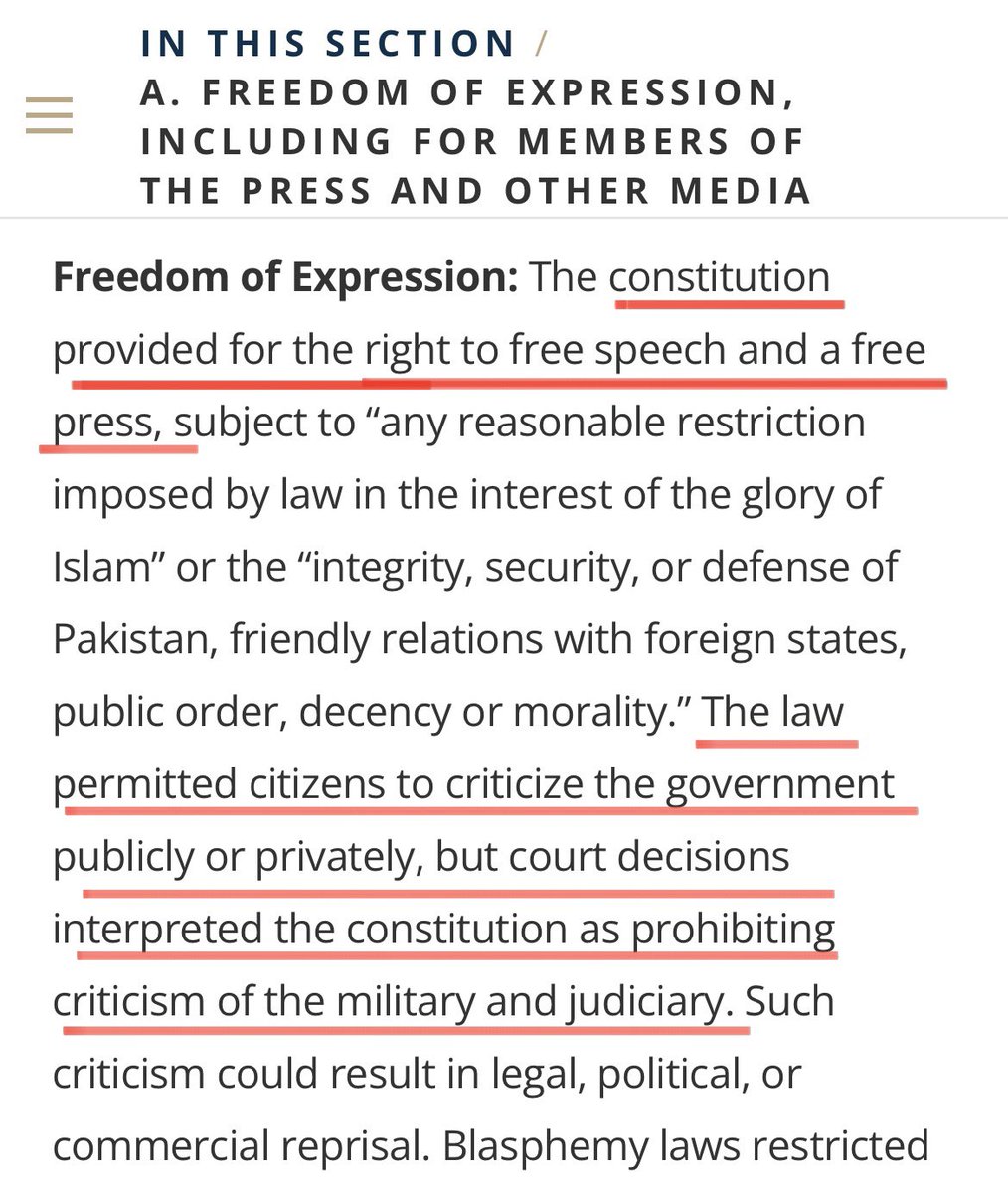 This US State Dept report gets even more “interesting” as you keep on reading it. They know a lot more about Pakistan’s disasteous humanrights situation than CJP Qazi Faez Isa! 1. “ISI, used wiretaps, monitored cell phone calls, intercepted electronic correspondence. Government…