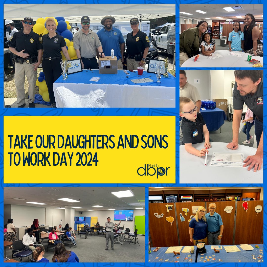 Take Our Daughters and Sons to Work Day 2024 was one for the books! DBPR teams showcased the great business and professional opportunities available to Florida’s future leaders at DBPR Headquarters and with all of our state partners @FloridaCommerce’s event.