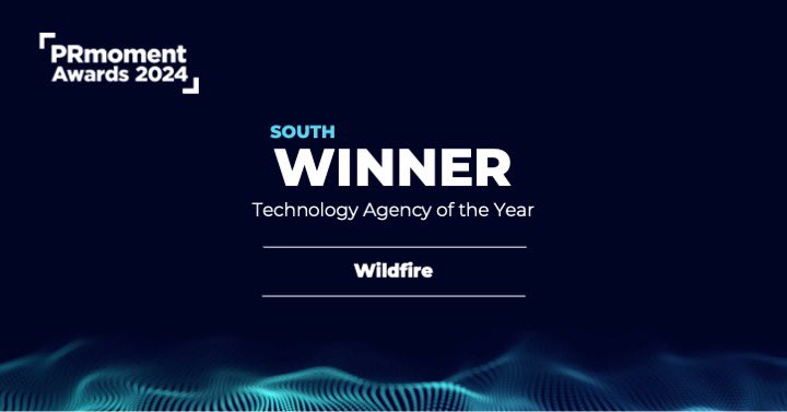therealprmoment's tweet photo. Our Technology Agency of the Year is…

@WildfirePR 🍾 https://t.co/2gIFn1eJoJ